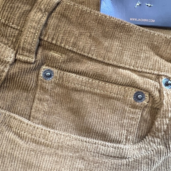 NWT Jacks NY Straight Fit Stretch Corduroy Pant - dark khaki / size 38x32 - Picture 6 of 7